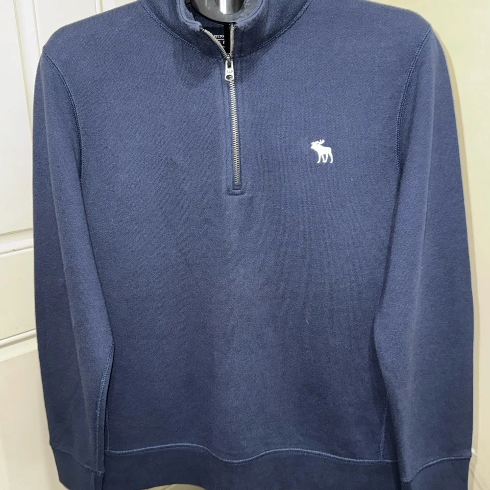 Abercrombie & Fitch Sweatshirt I Quarter Zip I Men’s I Blue